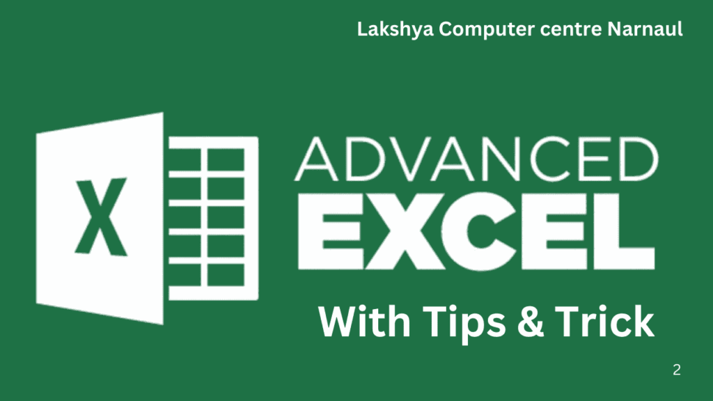 Advance excel narnaul computer center